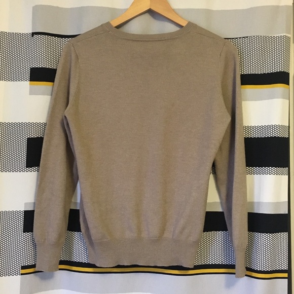 Knit Crew Neck Sweater - Tan/Beige - Picture 2 of 5